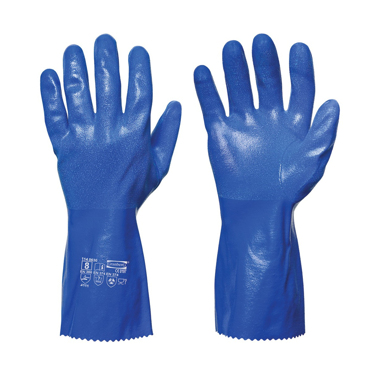 Nitrile Chemical Resistant Gloves Chemstar® Interlock lined, 5 Pair