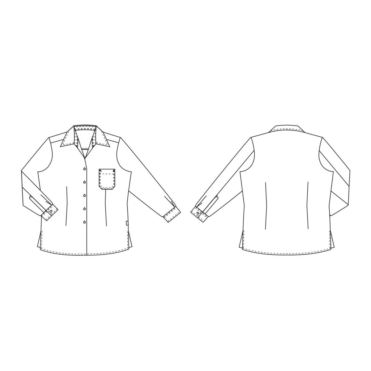 Ladies´shirt w. long sleeves, Performance