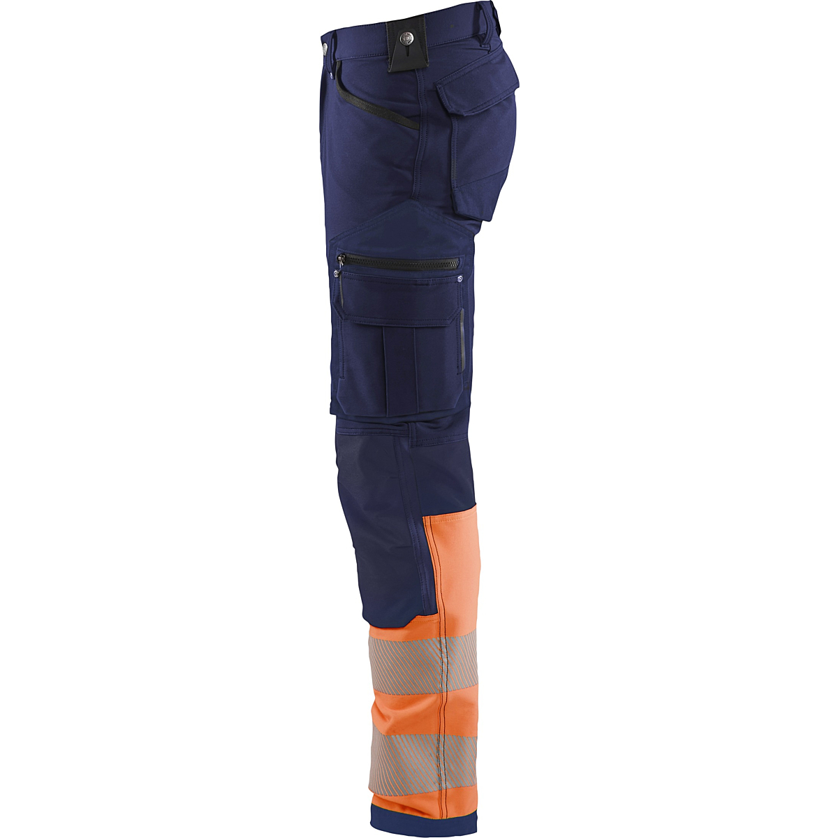 Hi-Vis 4-way-stretch trousers without nail pockets