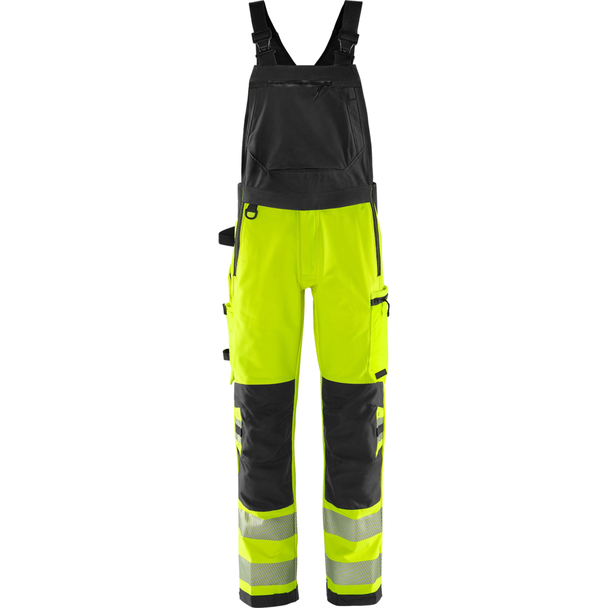 High vis Green stretch bib'n'brace class 2 1031 GSTP