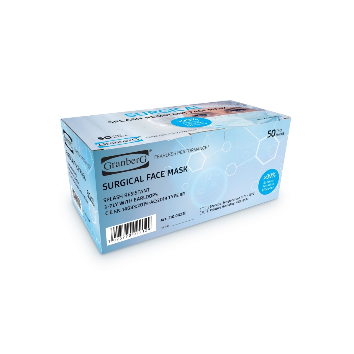 Surgical Face Masks, 50-pack