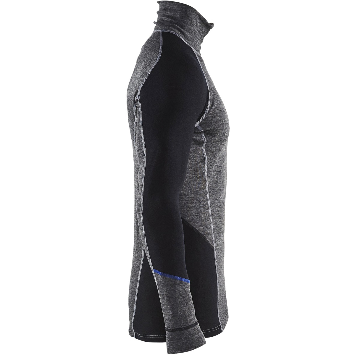Underwear zip-neck top WARM 100% merino