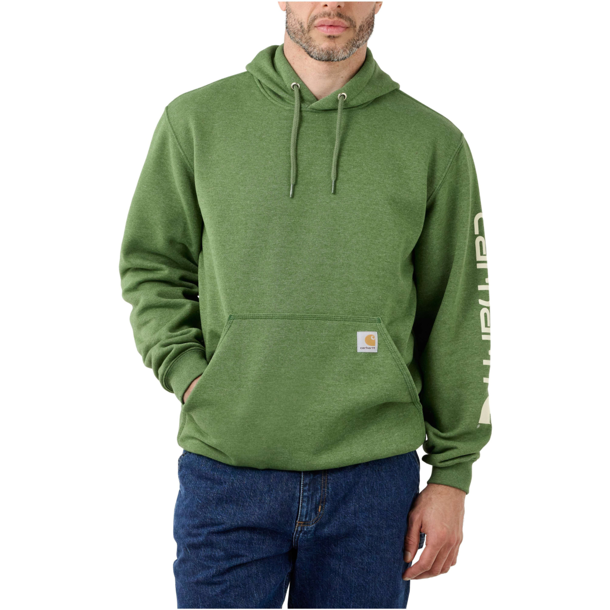 Loose fit midweight logo sleeve graphic sweatshirt